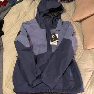 Outdoor Research Skytour Ascentshell lightweight Jacket. Blue nimbus, size M